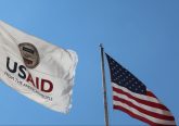 USAID flag next to an American flag